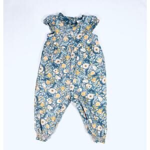 EMMA'S GARDEN GIRLS FLORAL ROMPER SIZE 12M